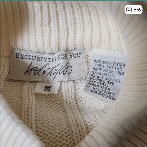 Vintage Lord & Taylor Cableknit Sweater - Picture 6 of 6